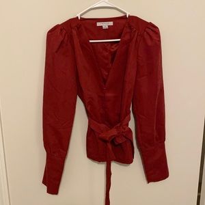 Burgundy blouse